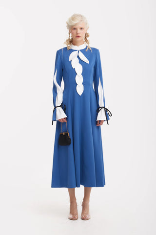 ankle length blue dress Dark Blue Short Sleeves Modest Ankle Length Evening Prom Formal Dress