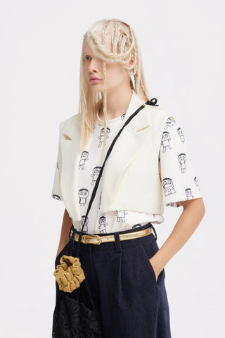 Art Print Crew Neck T-Shirt – Ivory