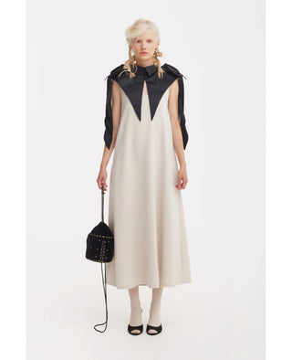 Casual V-Neck Strappy Maxi Dress – Ivory