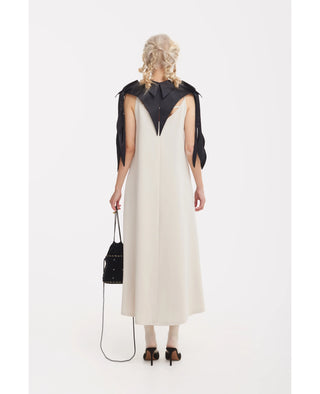 Casual V-Neck Strappy Maxi Dress – Ivory