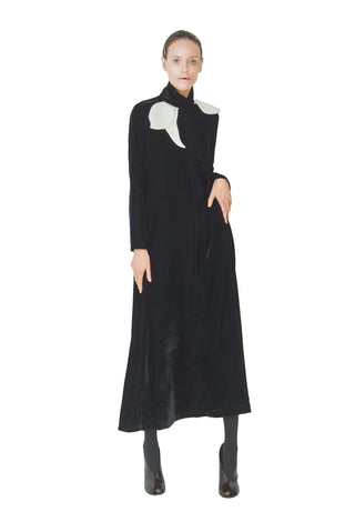 Evening Trapeze Dress Velvet Black