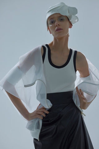 Rib Tank Top White