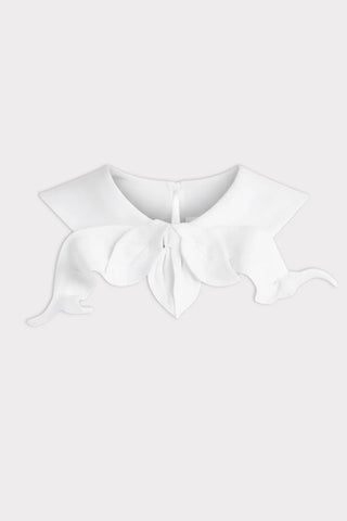 Скульптурный регулируемый воротник - белый