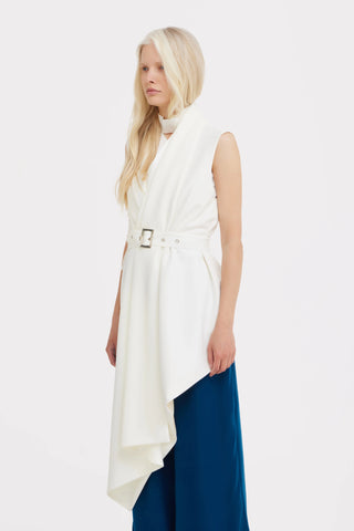 Текстурная блуза с короткими рукавами — светло-голубая