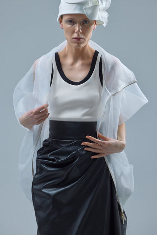 Rib Tank Top White