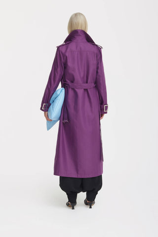 Trench clasic lung cu cordon – mov