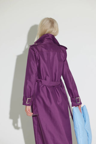 Trench clasic lung cu cordon – mov