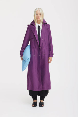Trench clasic lung cu cordon – mov