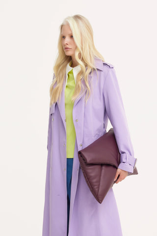Trench clasic lung cu cordon – Lila