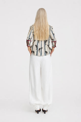 Blue Striped Chameleon Blouse With Cuffs - Capsule Edition