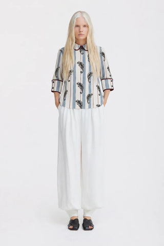 Blue Striped Chameleon Blouse With Cuffs - Capsule Edition
