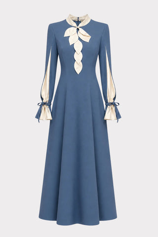 Rochie cocktail până la gleznă – Albastru