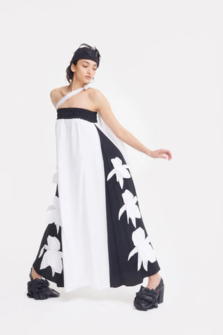 Designer Bustier Dress Black White