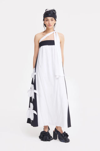 Designer Bustier Dress Black White