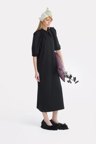 Designer Midi Dress Black