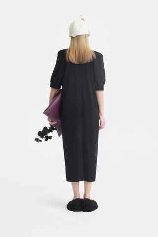 Designer Midi Dress Black