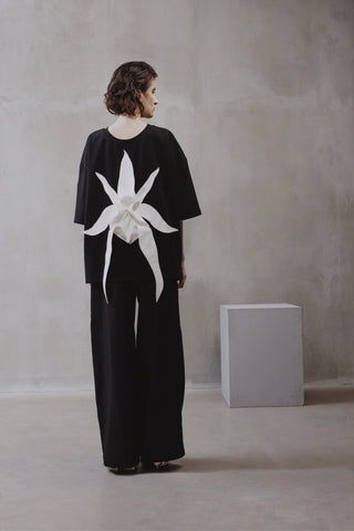 Relaxed Fit Knit Top – Black