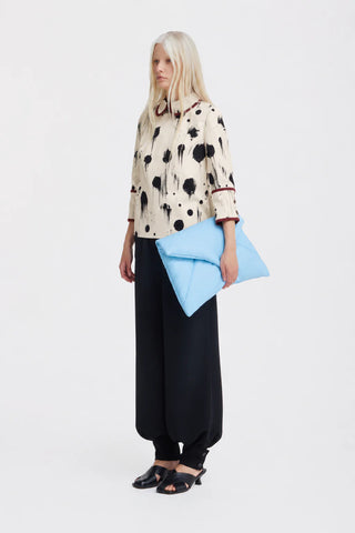 Ivory Polka Dot Blouse With Cuffs – Capsule Edition