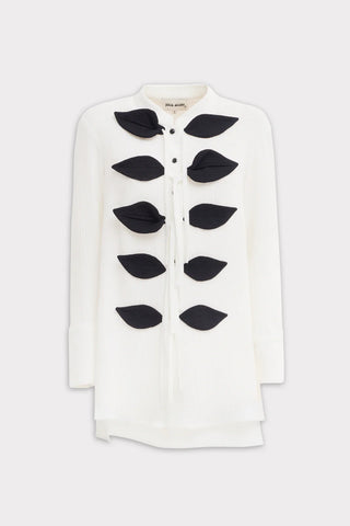 Set coordonat din bluză ușoară cu efect crinkled și pantaloni largi – ivory