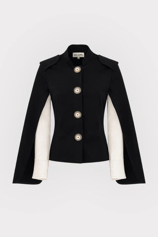 Структурированный кейп-блейзер - чёрный