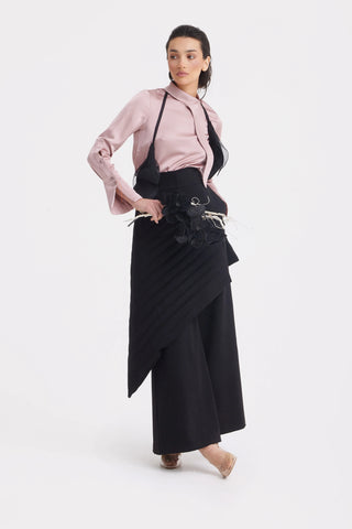 Luxury Silk-Feel Satin Blouse Blush