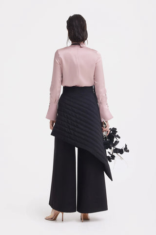 Luxury Silk-Feel Satin Blouse Blush