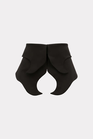 Artisan Curved Layered Waist Belt - Black