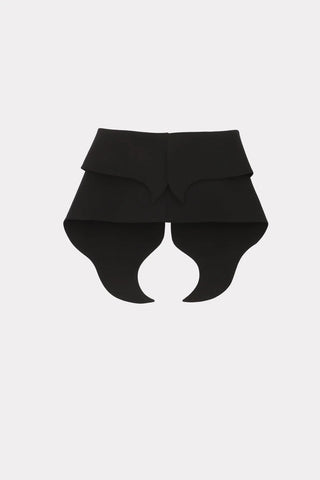 Artisan Curved Layered Waist Belt - Black