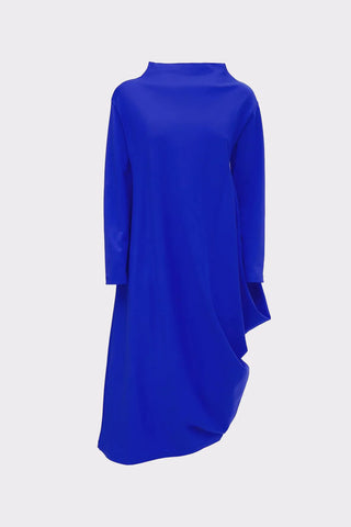 Asymmetrical Jersey Dress Blue