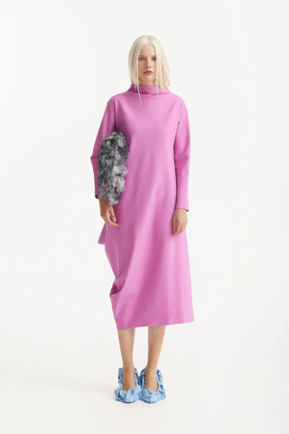 Asymmetrical Jersey Dress Pale Pink