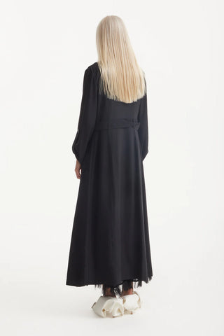 Belted Double-Breasted Trench Dress Black