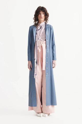 Бархатные брюки с высокой посадкой — нежный персик