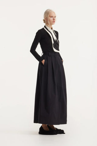 Обтягивающий топ с длинными рукавами из черного люрекса