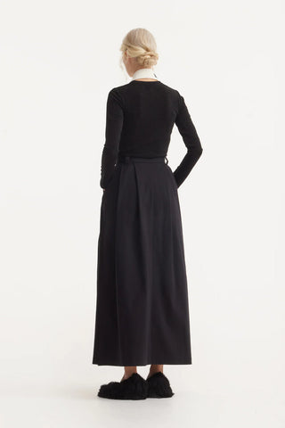 Обтягивающий топ с длинными рукавами из черного люрекса