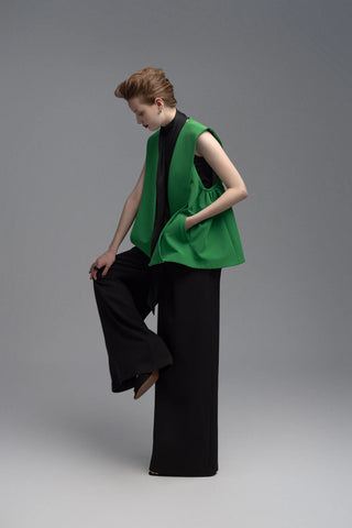 Designer Blazer Vest Green