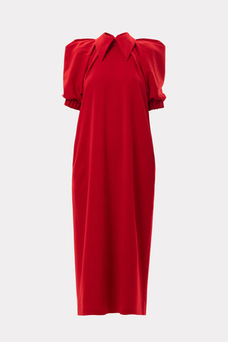 Designer Midi Dress Red
