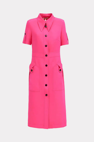 Designer Solid Dress Shirt Pink