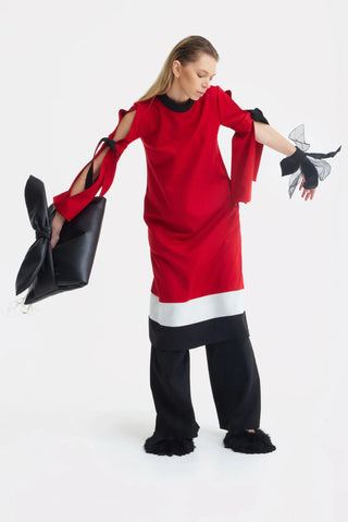 Brățară manșetă din satin de seară – Negru