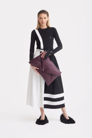 Миди-сарафан с регулируемыми бретелями - чёрный/айвори