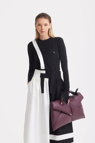 Обтягивающий топ с длинными рукавами из черного люрекса