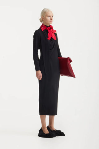 Accesoriu de guler designer – roșu carmin