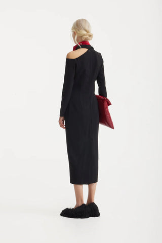 Accesoriu de guler designer – roșu carmin