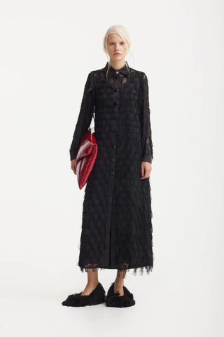 Elegant Slip Dress With Sheer Cape