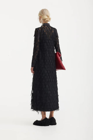 Elegant Slip Dress With Sheer Cape