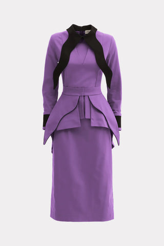 Rochie de seară mov cu curea — Set din două piese