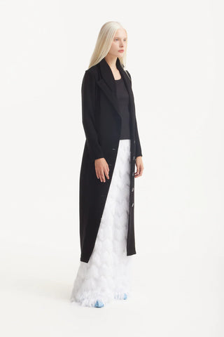 Pantaloni Palazzo de Seară cu Franjuri – Albi