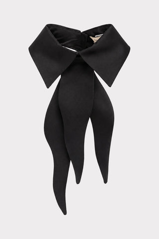 Guler statement din satin – negru