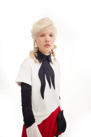 Guler statement din satin – negru