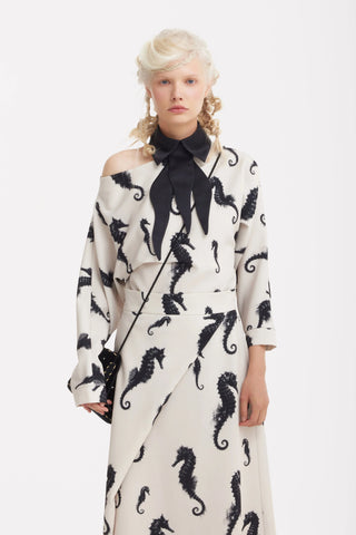 Guler statement din satin – negru