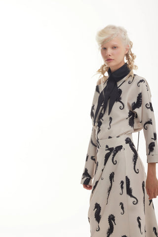 Guler statement din satin – negru
